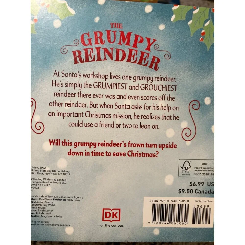 Santa's Elf & The Grumpy Reindeer Children's Board Books Bundle